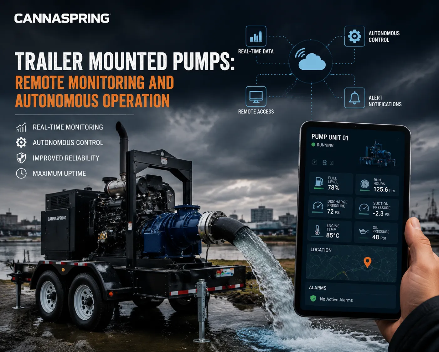 Trailer Mounted Pumps: Remote Monitoring and Autonomous Operation