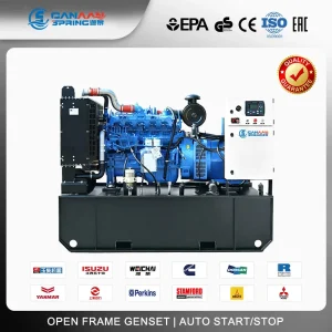 Yuchai-powered open-type diesel generator set with open-frame design